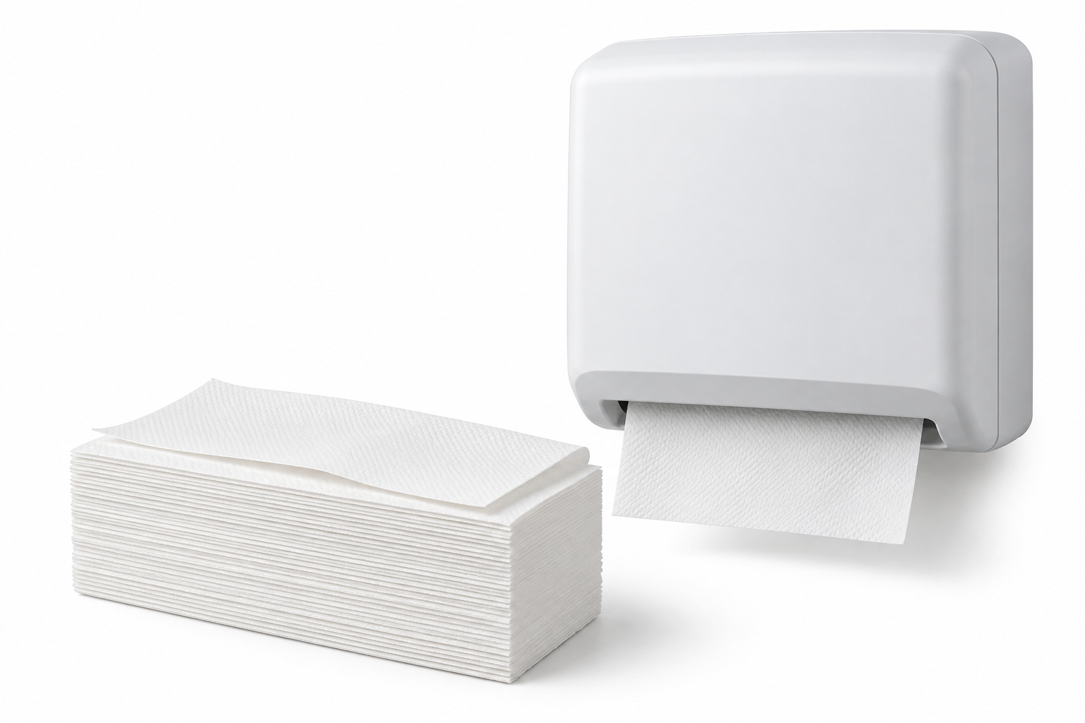 Papierhandtücher und Spender